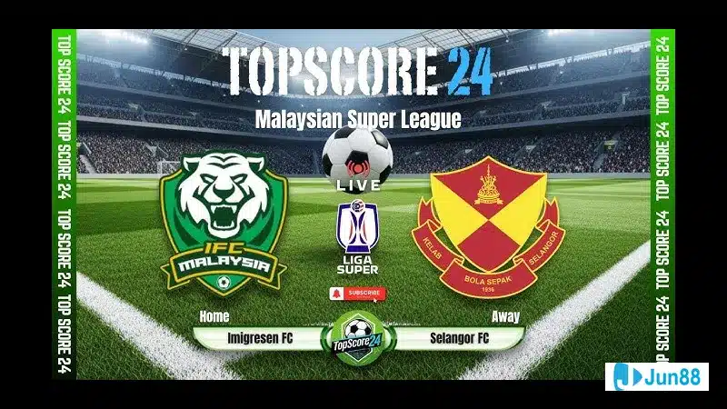 Hai đội bóng đối đầu ác liệt trên sân cỏ trong trận Imigresen vs Selangor